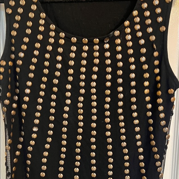 TwentyOne Black Dress with Gold Accents- S - Picture 3 of 5